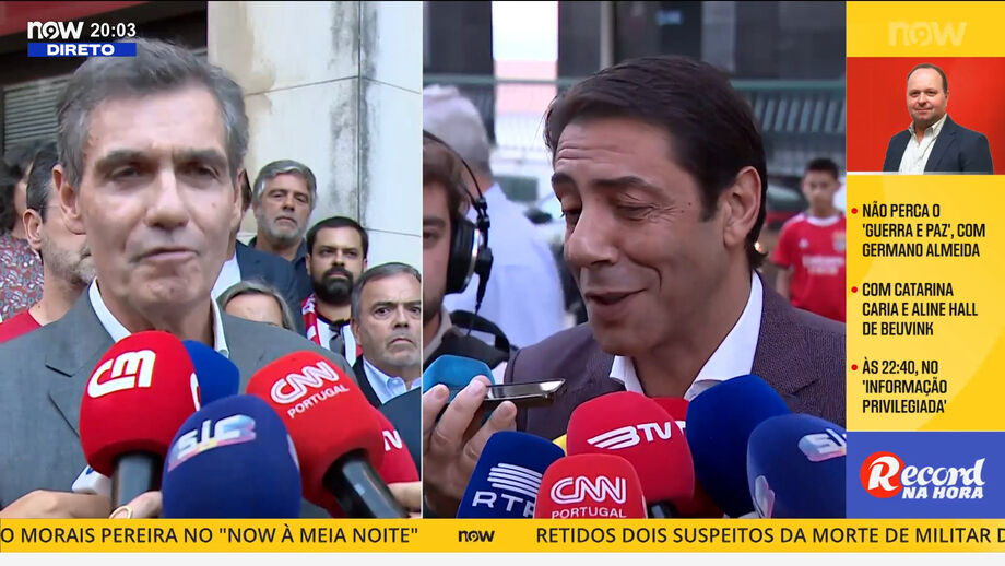 Candidatos preparam segunda volta das eleições do Benfica com frente a frente no dia 30 de outubro