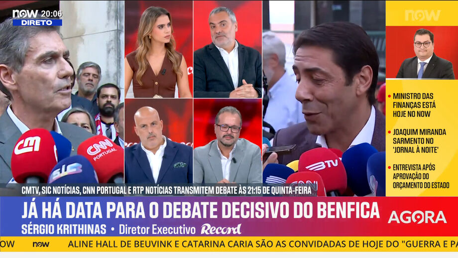 Sérgio Krithinas, diretor executivo de Record, antecipa duelo entre os candidatos à presidência do Benfica