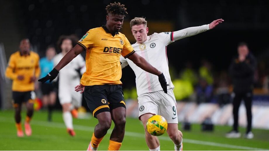 Delap durante o Wolverhampton-Chelsea