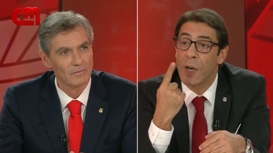 Momento de tensão no debate entre candidatos à presidência do Benfica