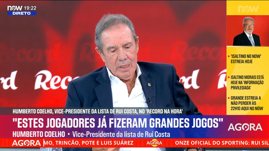 Vice-presidente da lista de Rui Costa avalia, no Record na Hora, o plantel à disposição de José Mourinho