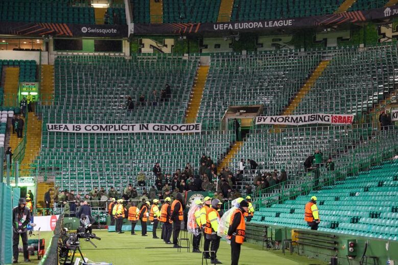 Adeptos do Celtic protestam contra Israel