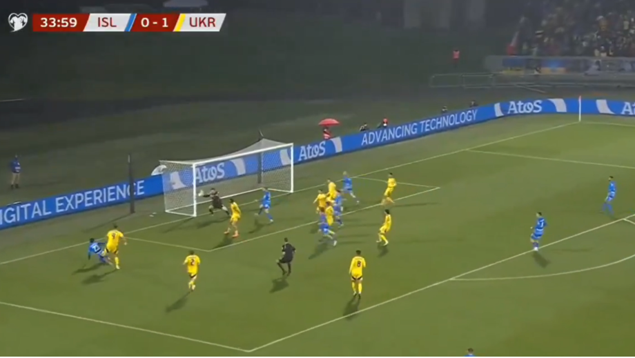 Trubin no 1.º golo da Islândia