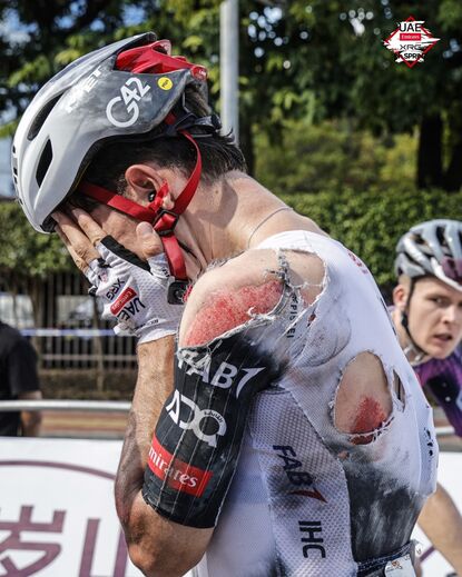 Rui Oliveira  caiu perto da meta na China