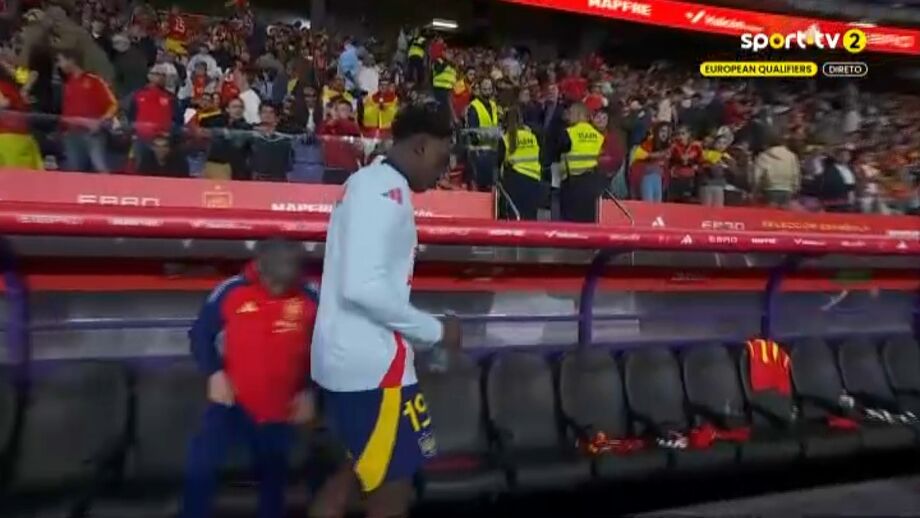 Samu saiu ao intervalo no Espanha-Bulgária