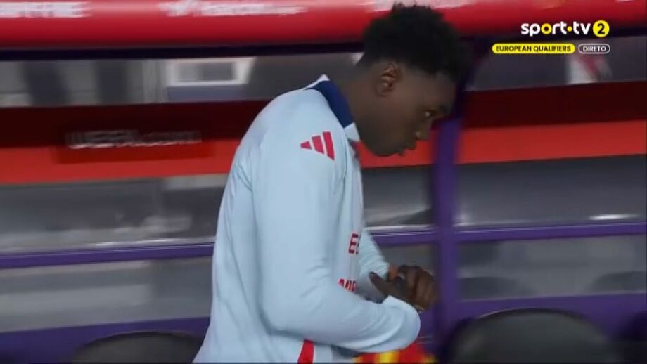 Samu saiu ao intervalo no Espanha-Bulgária