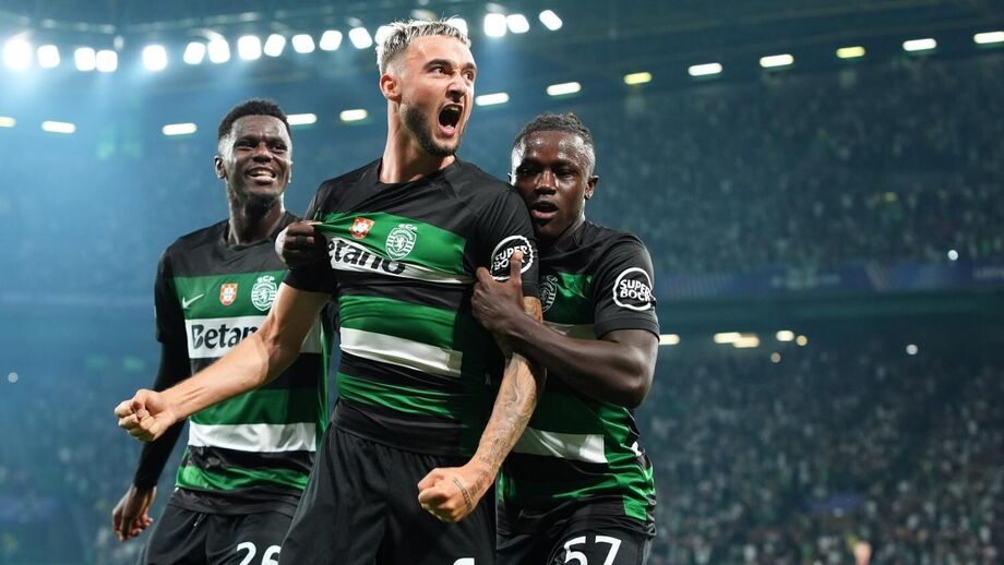 Debast celebrou o 2-0 ao Lille com Diomande e Quenda