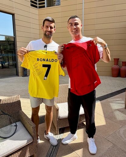 Djokovic e Ronaldo trocaram camisolas