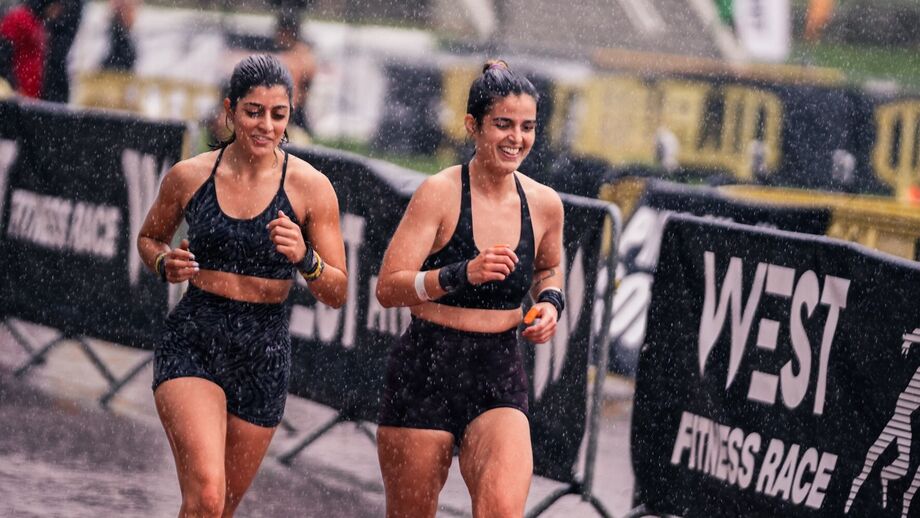 Competidoras enfrentam chuva na West Fitness Race em Mafra.