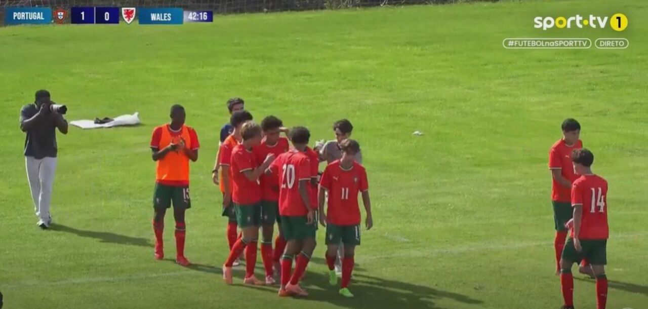 Cristianinho comemora golo frente ao País de Gales
