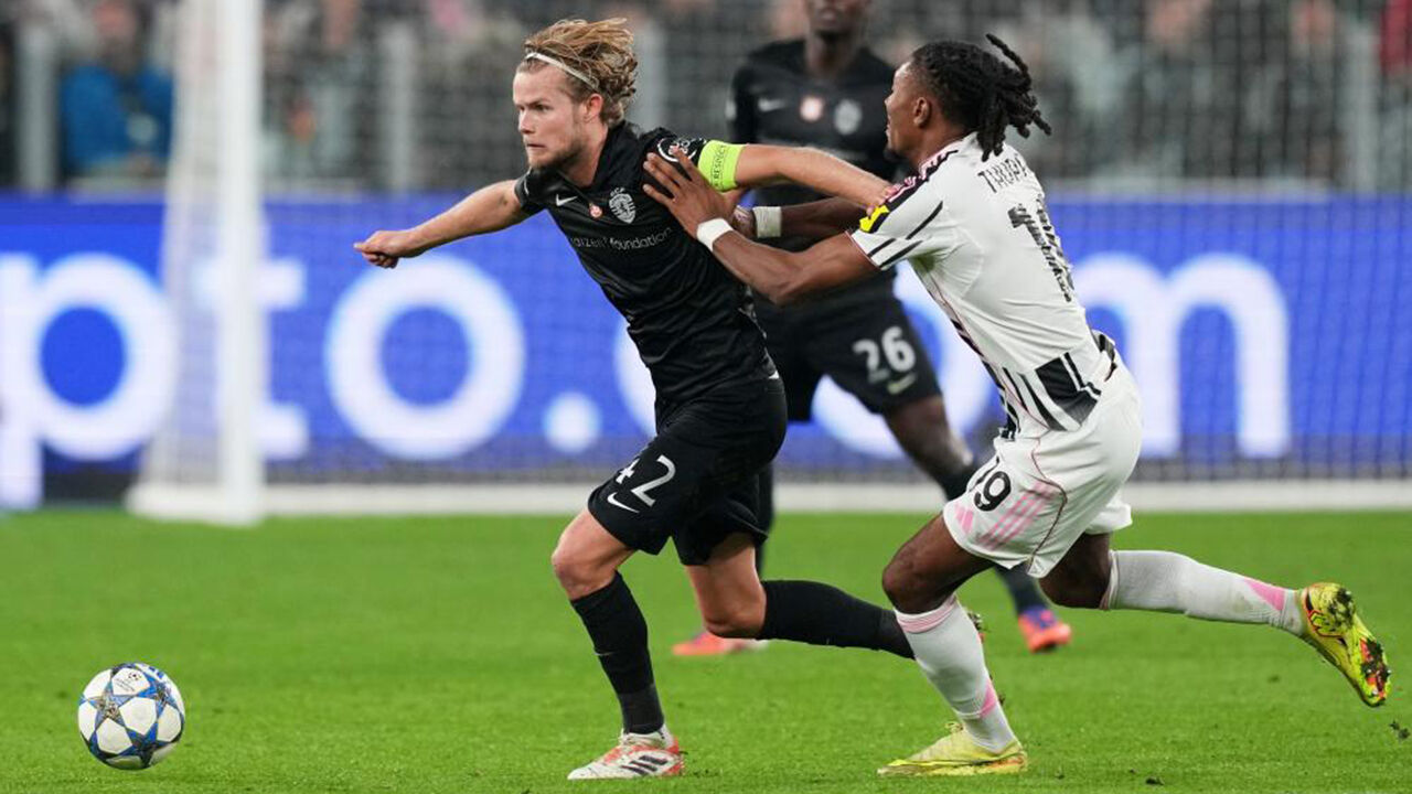 Hjulmand na mira da Juventus durante jogo