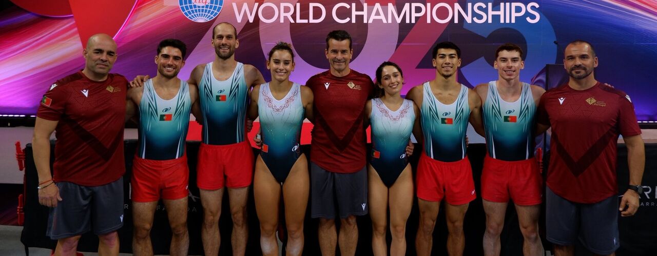 Equipa de Portugal compete no Mundial de trampolins em Pamplona, Espanha