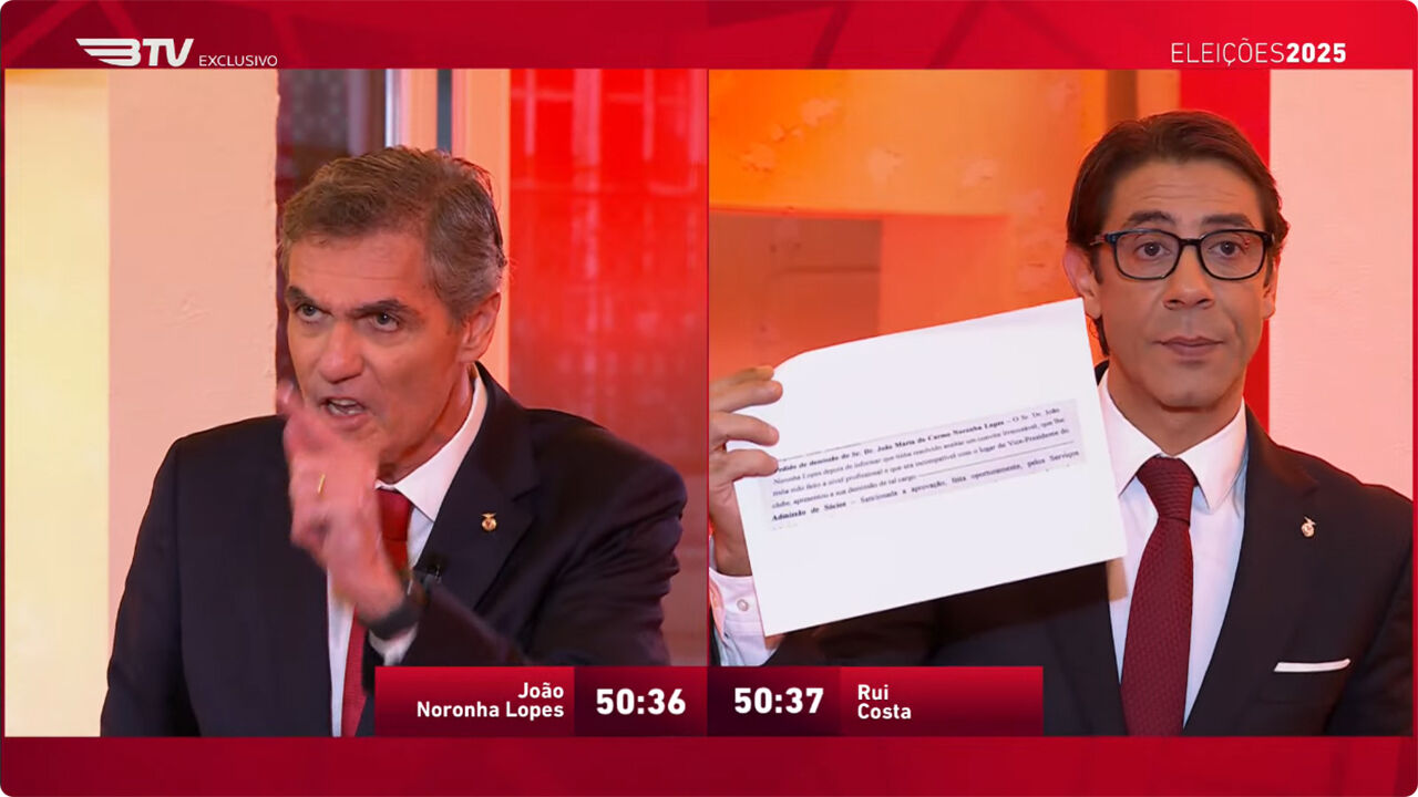 Rui Costa e Noronha Lopes em debate com troca de acusações