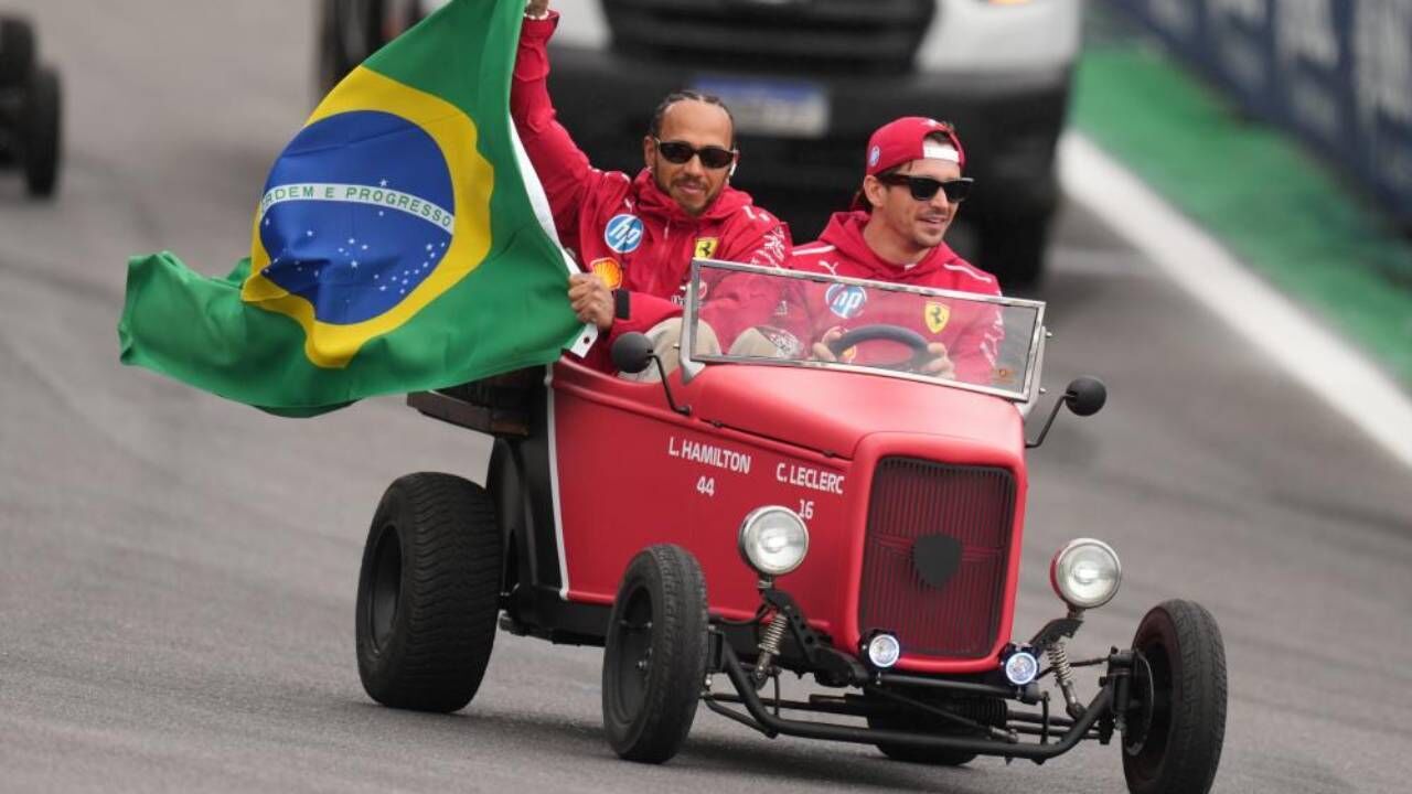 Lewis Hamilton e Charles Leclerc abandonaram o Grande Prémio de São Paulo