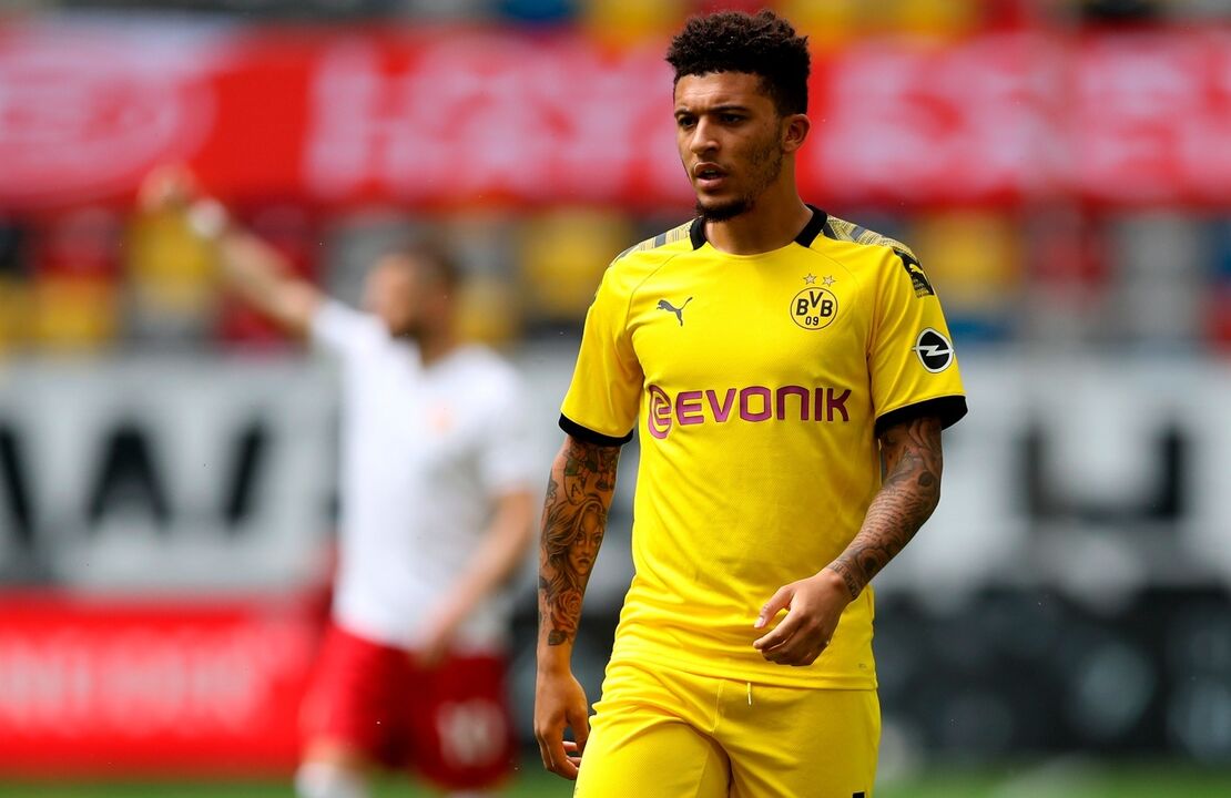 Jadon Sancho, jogador do Borussia Dortmund, pode deixar o Manchester United no fim da época