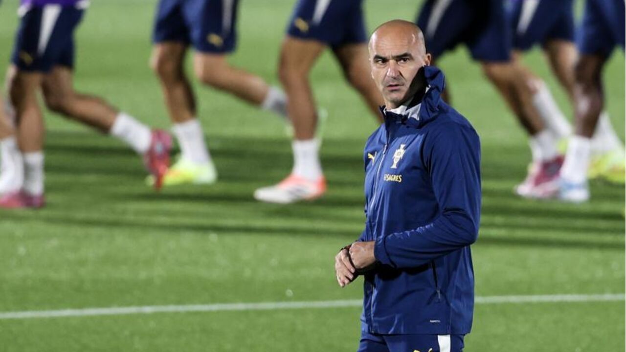 Roberto Martínez lidera treino da seleção portuguesa