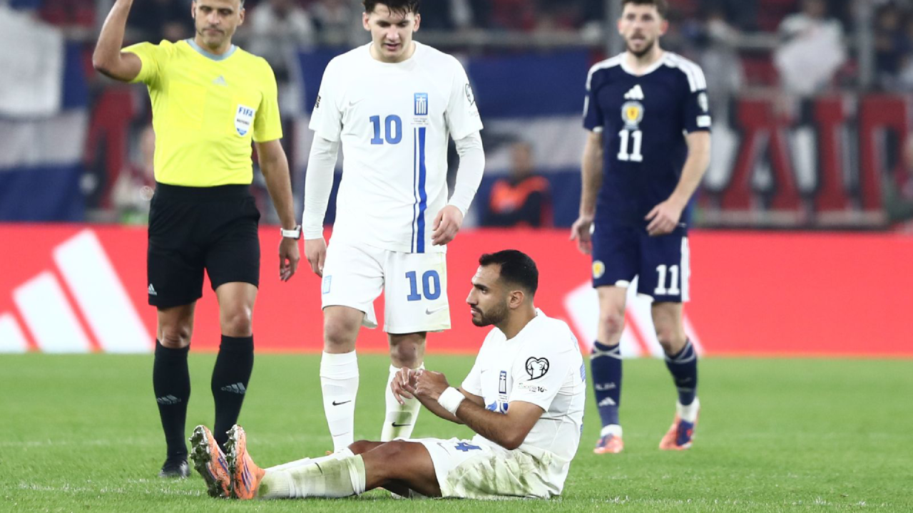 Pavlidis lesiona-se no Grécia-Escócia