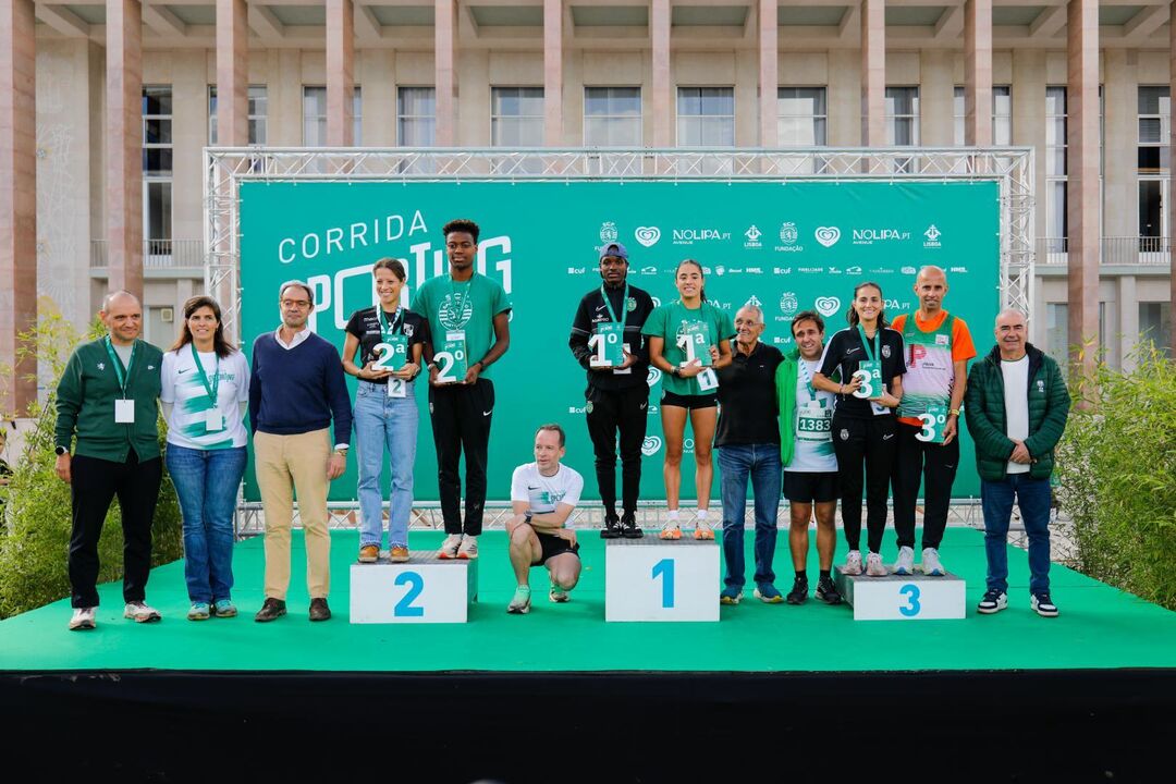 Vencedores da Corrida Sporting 2024 celebram pódio em Lisboa