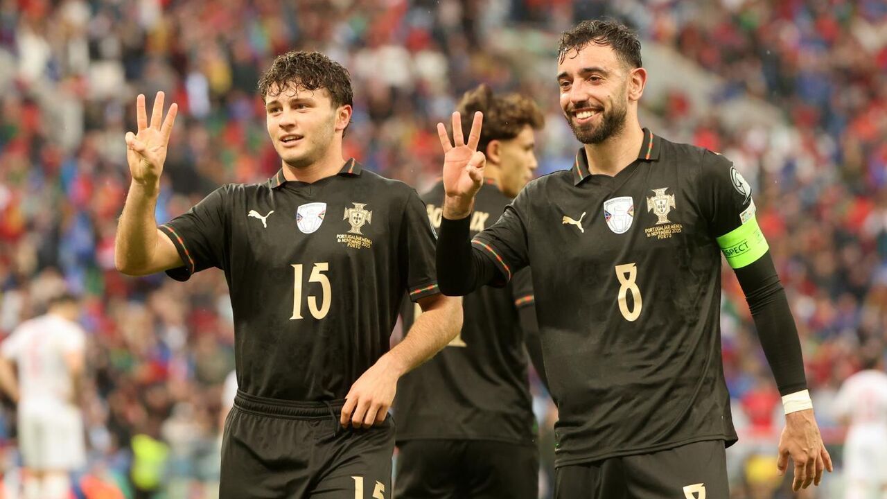 João Neves e Bruno Fernandes destacam-se em jogo da seleção