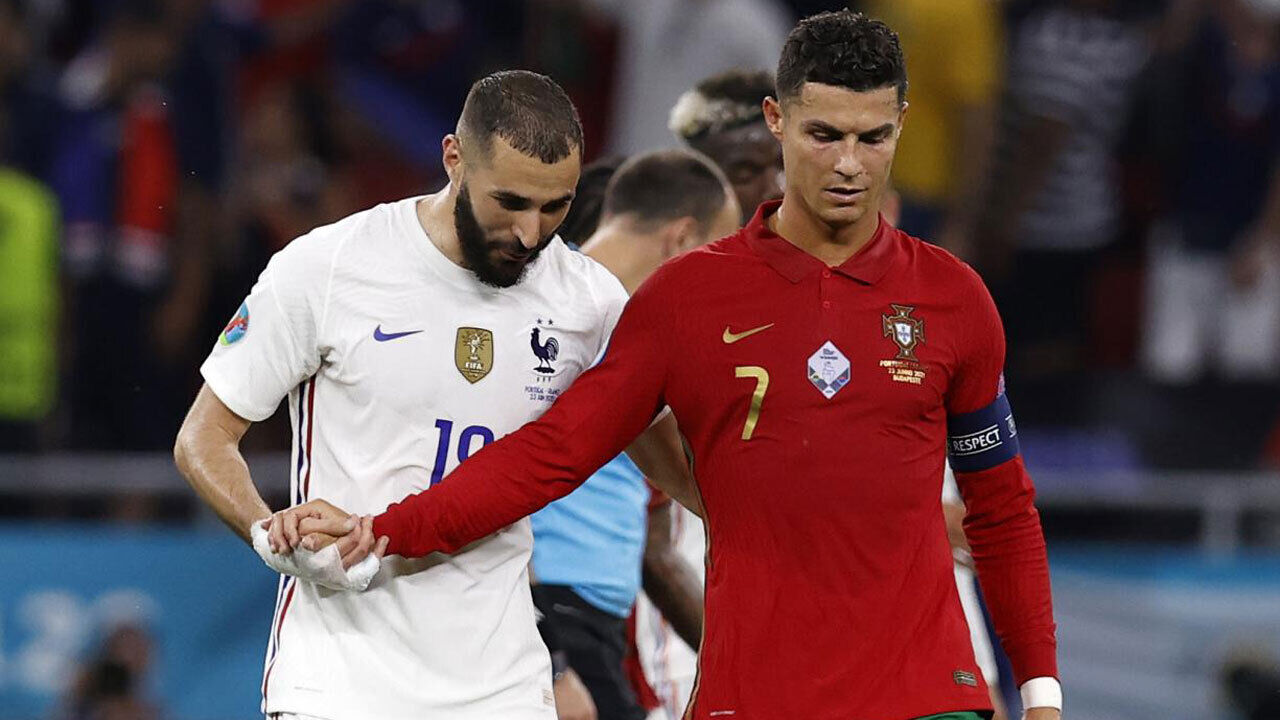 Benzema e Cristiano Ronaldo
