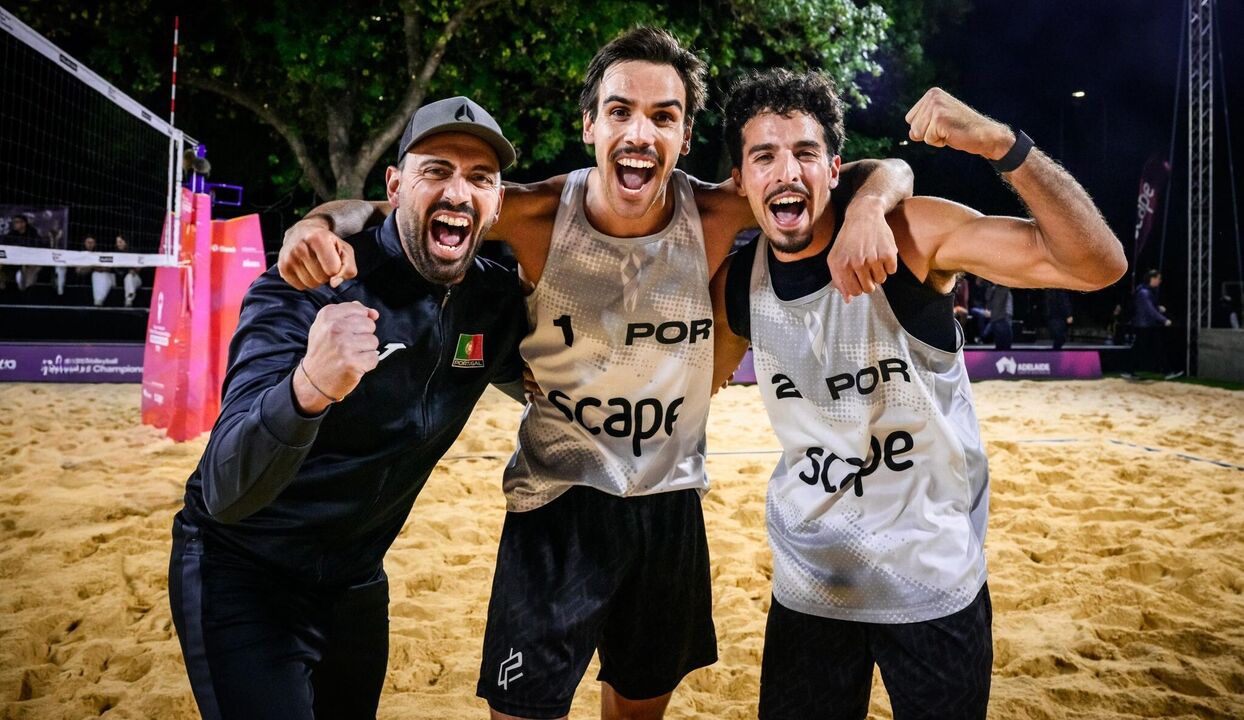 João Pedrosa e Hugo Campos nos oitavos-de-final do Mundial de voleibol de praia em Adelaide