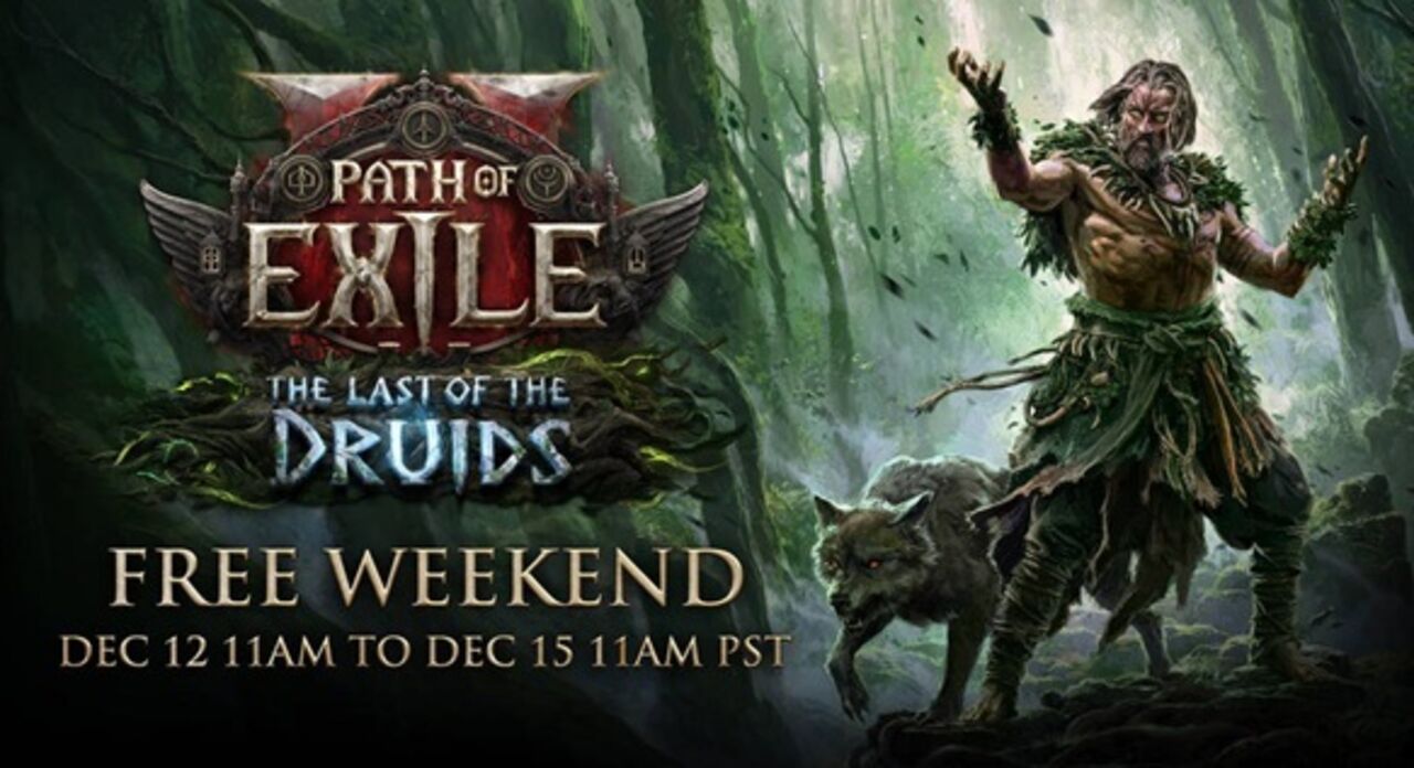 Fim de semana grátis de Path of Exile: The Last of the Druids de 12 a 15 de dezembro