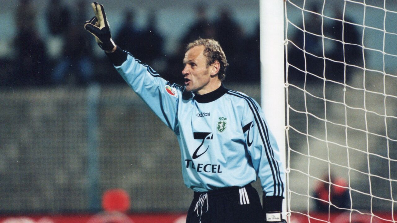 De Wilde na baliza do Sporting em 1998