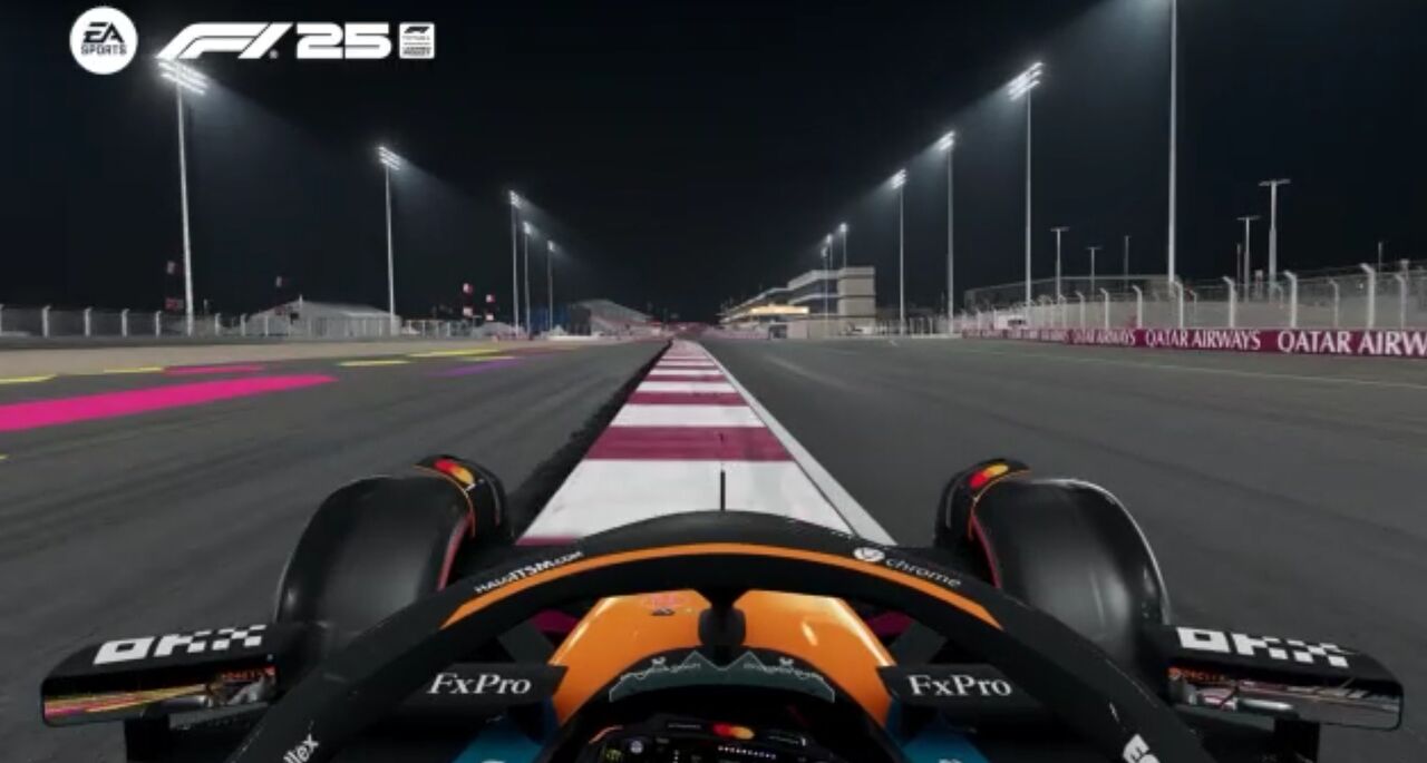 Corrida noturna de F1 25 da EA Sports