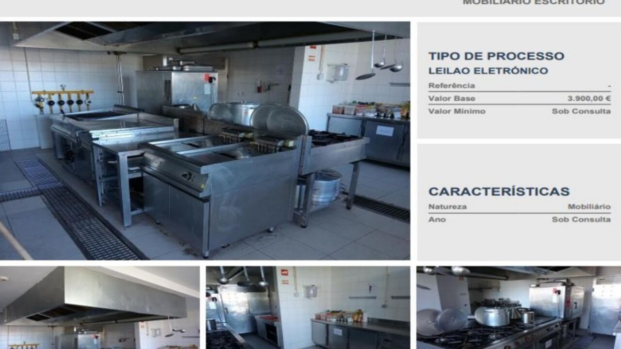 Fogões e material de cozinha avaliado em 3.900 euros