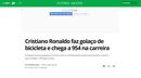 Globoesporte (Brasil): «Cristiano Ronaldo faz golaço de bicicleta e chega aos 954 na carreira»