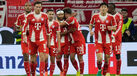 Jogadores do Bayern Munique a festejar 