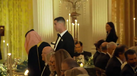 O momento em que Cristiano Ronaldo chegou ao jantar na Casa Branca com Donald Trump