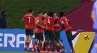 Jogadores portugueses a festejar
