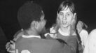 Eusébio e Cruyff num duelo entre Ajax e Benfica