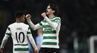 Trincão festeja o terceiro golo do Sporting