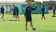 Rui Borges em treino pré-Champions