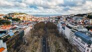 Vista aérea da Avenida da Liberdade, em Lisboa