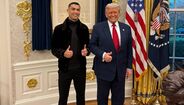 A primeira fotografia de Cristiano Ronaldo e Donald Trump lado a lado na Casa Branca