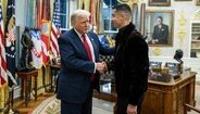 Donald Trump e Cristiano Ronaldo na Sala Oval da Casa Branca