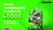 Participe na App LEROY MERLIN e ganhe remodelações no valor de 4000€ até 9 de dezembro