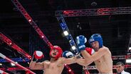 Kickboxing: atletas em combate no primeiro dia do Mundial WAKO.
