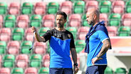 O novo técnico e o seu adjunto Marco Leite