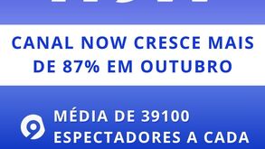 Canal NOW cresce mais de 87% em outubro