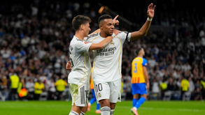 Arda Güler e Mbappé festejam golo no Bernabéu