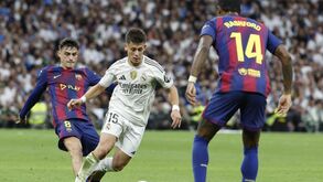 Güler em ação frente ao Barcelona