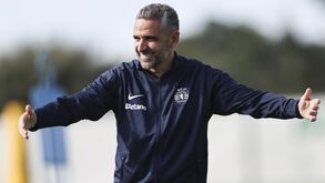 Rui Borges no treino do Sporting esta segunda-feira
