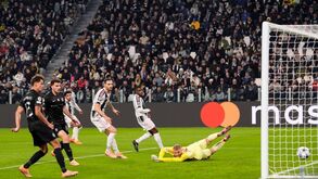 Jogo da Liga dos Campeões entre a Juventus e o Sporting em Turim