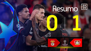 O resumo alargado da derrota do Benfica diante do Bayer Leverkusen