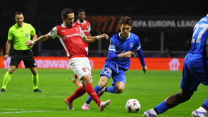 Jogo de futebol entre Sp. Braga e Genk na Liga Europa