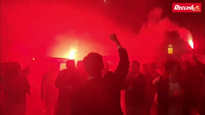 O momento em que Noronha Lopes foi recebido na Adega Amarela